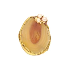 Achatbrosche Gold 585 - Privatbesitz