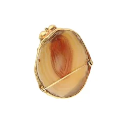 Achatbrosche Gold 585 - Privatbesitz