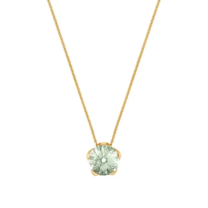 Amethyst Anhänger Gold 585 grün