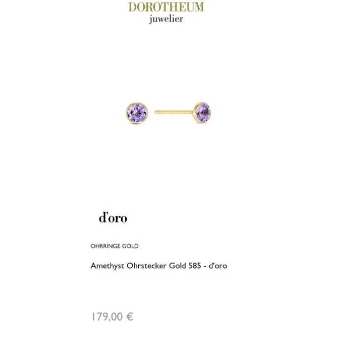 Amethyst Ohrstecker Gold 585
