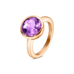 Amethyst Ring Ros&egrave;gold 585 "Soft Peach"