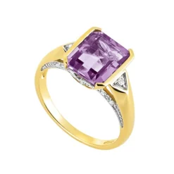 Amethyst Ring Diamanten Gold 585