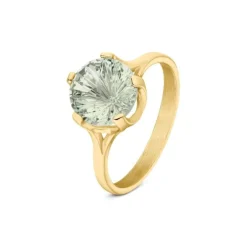 Amethyst Ring Gold 585 gr&uuml;n