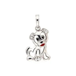 Anh&auml;nger "Hund" Silber 925 Zirkonia