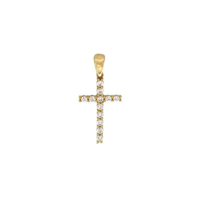 Anhänger "Kreuz" Gold 585 Zirkonia