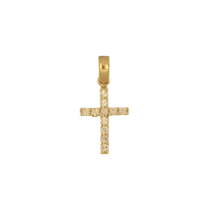 Anhänger "Kreuz" Gold 585 Zirkonia