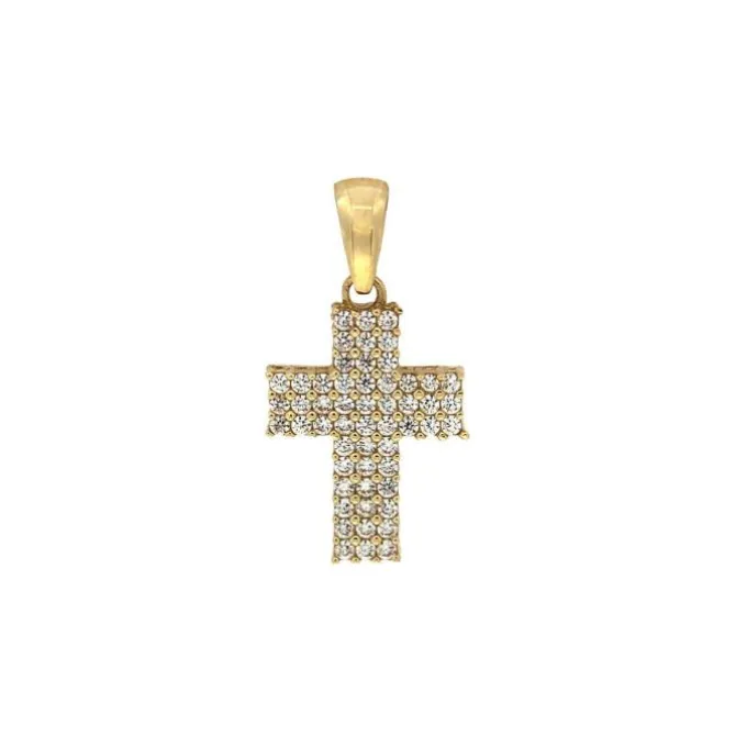 Anhänger "Kreuz" Gold 585 Zirkonia