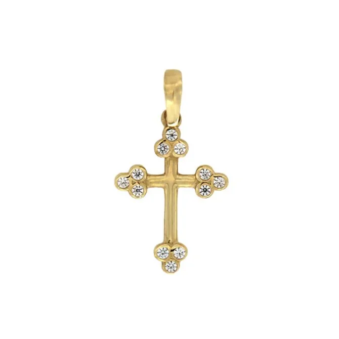 Anhänger "Kreuz" Gold 585 Zirkonia