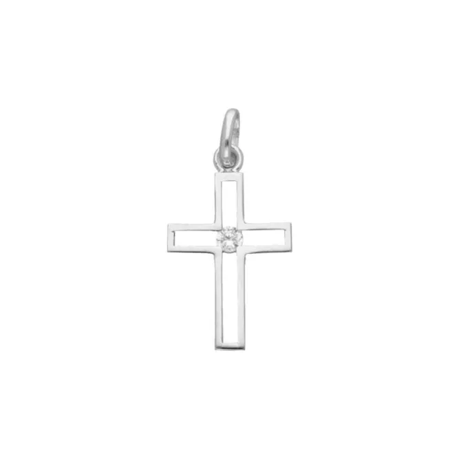 Anhänger "Kreuz" Silber 925 Zirkonia