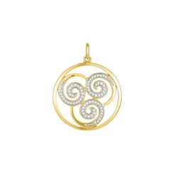 Anh&auml;nger "Luft" Gold 585 Brillanten 0,17 ct.