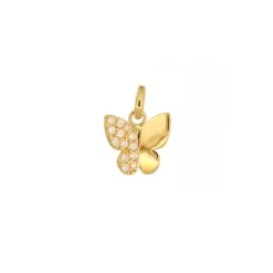 Anh&auml;nger "Schmetterling" Gold 585 Zirkonia