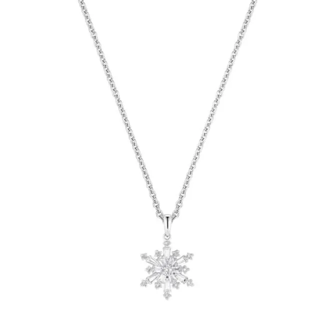 Anhänger "Schneeflocke" Silber 925 Imitationsteine