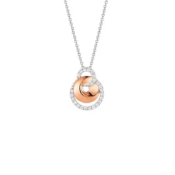 Anh&auml;nger Silber 925 bicolor Zirkonia