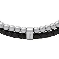 Armkette "Jewelry" Stahl/Leder