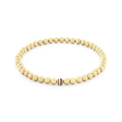 Armkette "Metal Beads" Stahl gold ionenplattiert