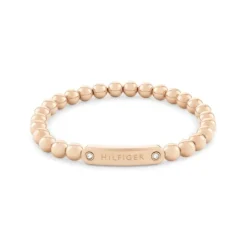 Armkette "Metal Beads" Stahl ros&eacute; ionenplattiert
