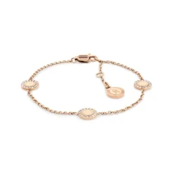 Armkette "Mini Crystals" Stahl ros&eacute; ionenplattiert