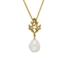 Barockperlen Collier Silber 925 vergoldet