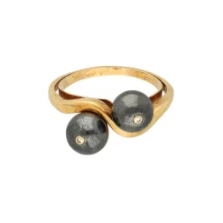 Blutsteinkugelring Gold 585 - Gr. 66 - Privatbesitz