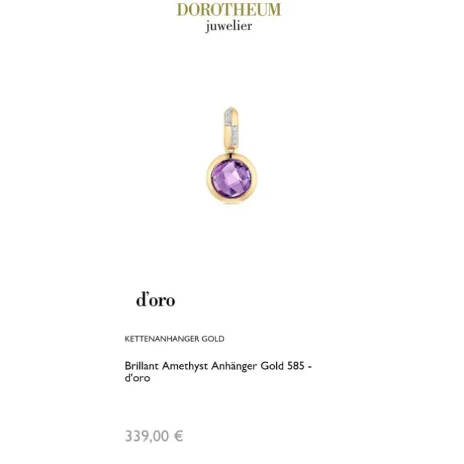 Brillant Amethyst Anhänger Gold 585