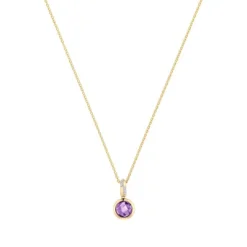 Brillant Amethyst Anhänger Gold 585