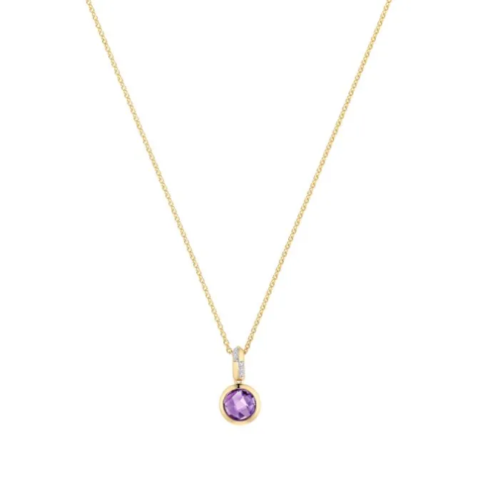 Brillant Amethyst Anhänger Gold 585