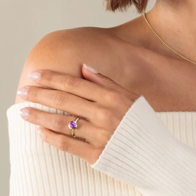 Brillant Amethyst Ring Gold 585