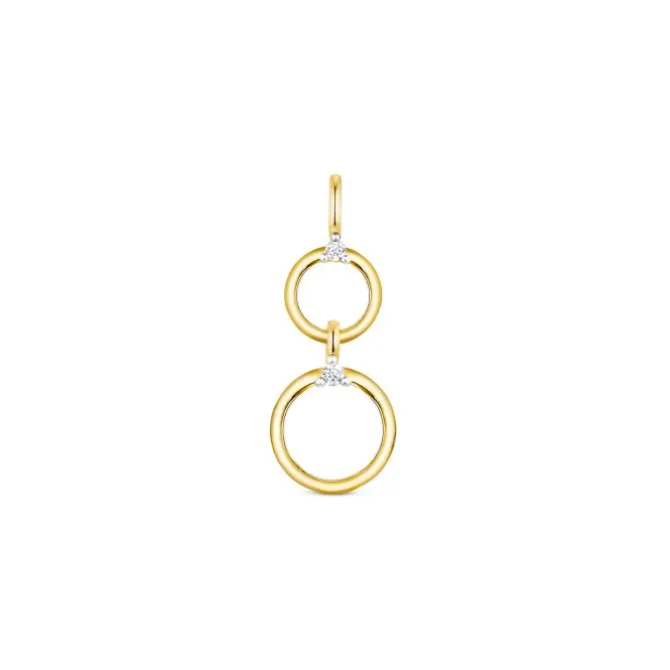 Brillant Anhänger Gold 585 tlw. rhod.