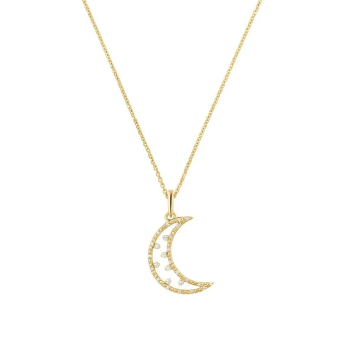 Brillant Anhänger "Mond" Gold 585