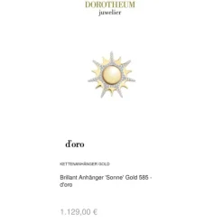 Brillant Anhänger "Sonne" Gold 585
