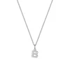 Brillant Collier "Buchstabe B" Wei&szlig;gold 585