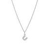Brillant Collier "Buchstabe U" Wei&szlig;gold 585