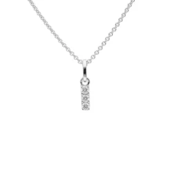 Brillant Collier "Buchstabe I" Wei&szlig;gold 585