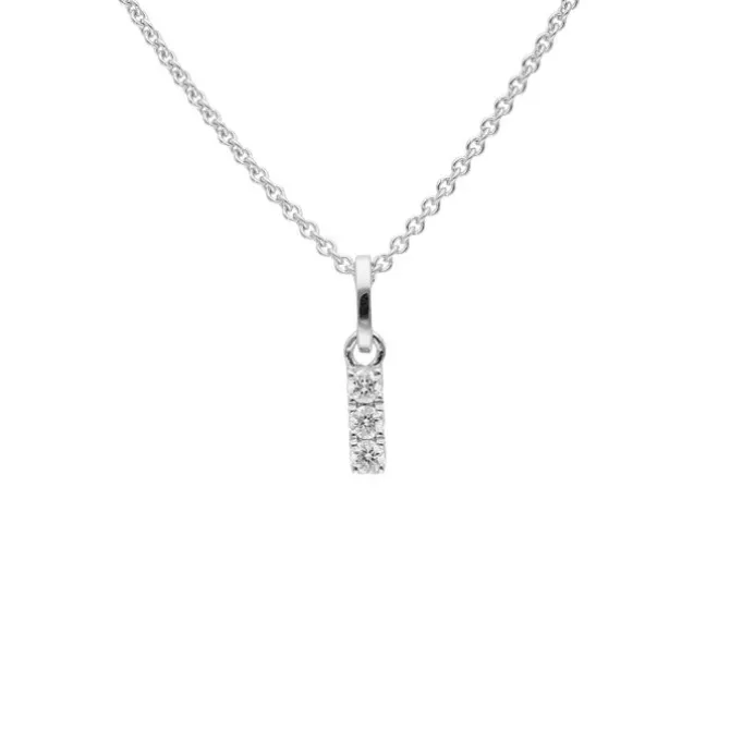 Brillant Collier "Buchstabe I" Weißgold 585
