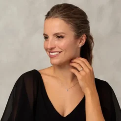 Brillant Collier Wei&szlig;gold 585