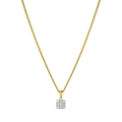 Brillant Diamant Anhänger Gold 585 bicolor
