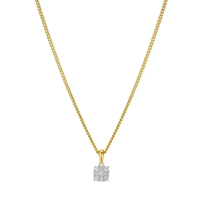 Brillant Diamant Anhänger Gold 585 bicolor