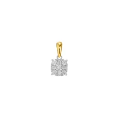 Brillant Diamant Anhänger Gold 585 bicolor
