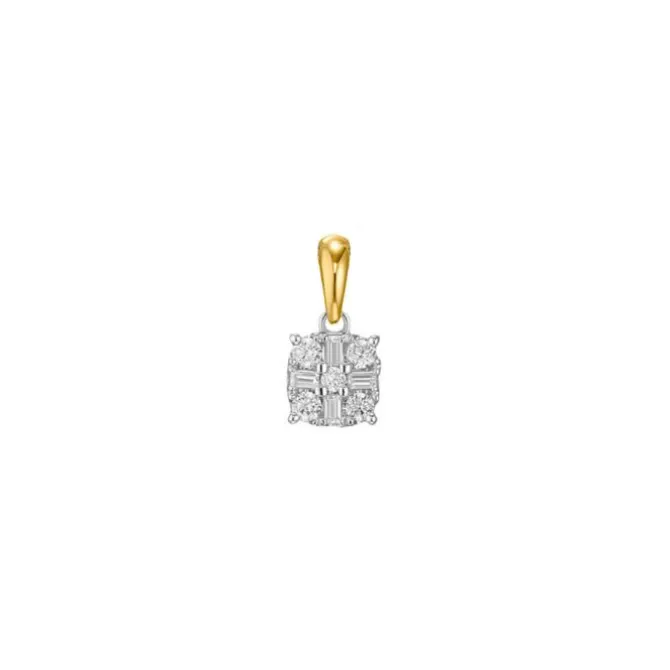 Brillant Diamant Anhänger Gold 585 bicolor