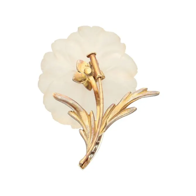 Brillant Diamant Blüten Brosche Gold/Weißgold 585 - Privatbesitz