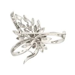 Brillant Diamantbrosche Wei&szlig;gold 750 - Privatbesitz