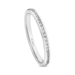 Brillant Halbmemory Ring Weißgold 585