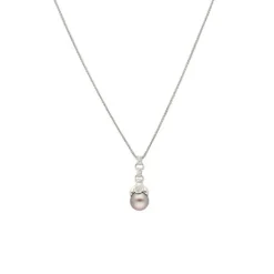 Brillant Kulturperlen Collier Weißgold 750 - Privatbesitz