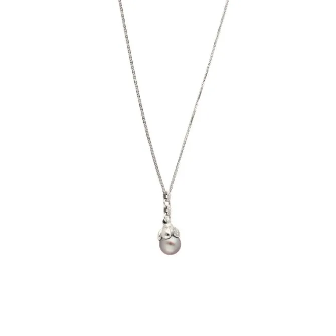 Brillant Kulturperlen Collier Weißgold 750 - Privatbesitz