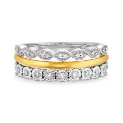 Brillant Ring Gold 585 bicolor