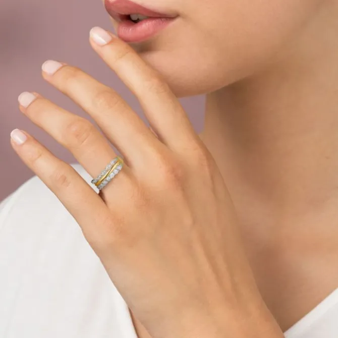 Brillant Ring Gold 585 bicolor