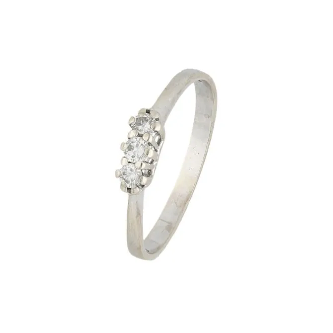 Brillant Ring Weißgold 750 - Gr. 58 - Privatbesitz