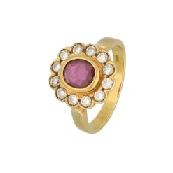 Brillant Rubin Ring Gold 750 - Gr. 55 - Privatbesitz