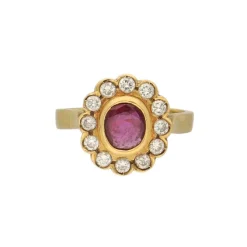 Brillant Rubin Ring Gold 750 - Gr. 55 - Privatbesitz