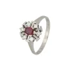 Brillant Rubin Ring Wei&szlig;gold 585 - Gr. 57 - Privatbesitz